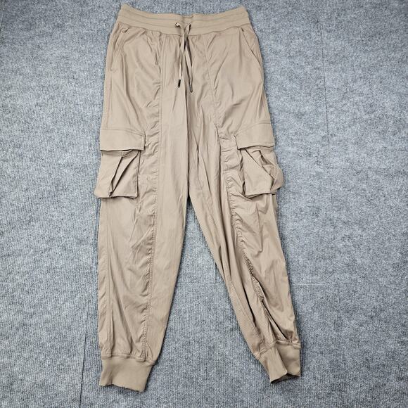 Lululemon Dance Studio Pants Womens Small Tan Cargo Jogger Relaxed Fit Mid Rise - Picture 1 of 5